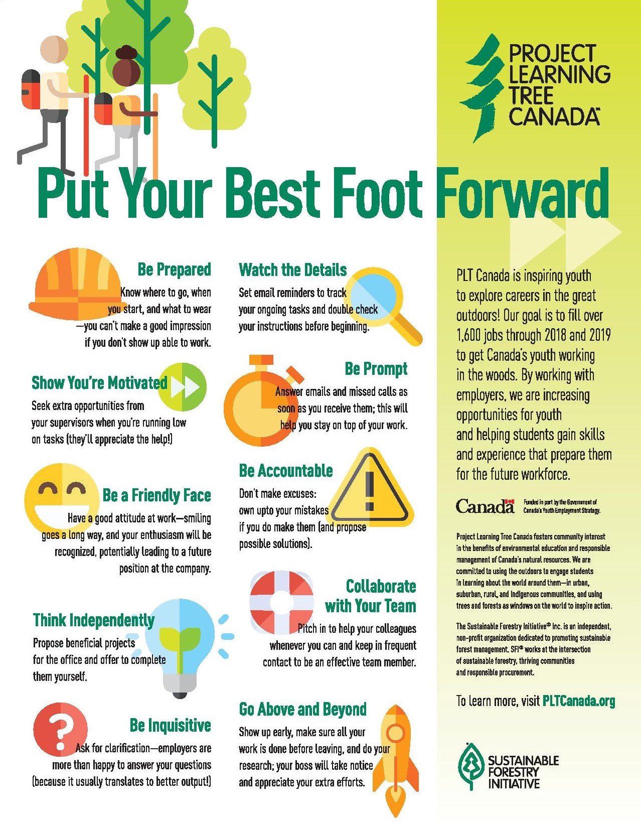 Top 10 Tips For Your New Green Job - Project Learning Tree Canada, image size:1278x1640