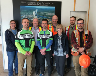 Group shot at Millar Western sawmill