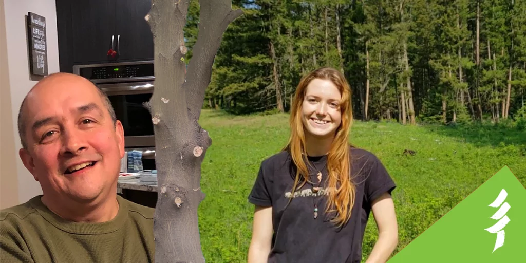 Ken Price, Manager, Partnerships for Mosaic Forest Management, and Sky Jarvis, who is working towards her Registered Professional Forester (RPF) designation, were in our 2020 mentorship.
