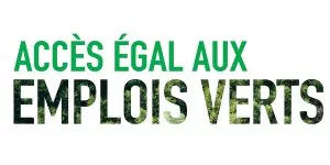 « Accès égal aux emplois verts » logo