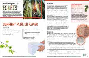 Screenshot of Comment faire du papier activity