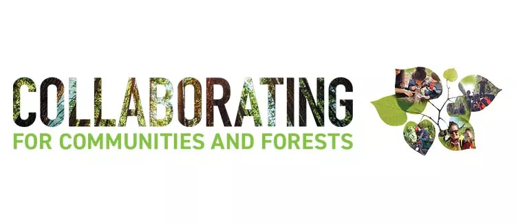 Annual Conference banner: Collaborating for communities and forests