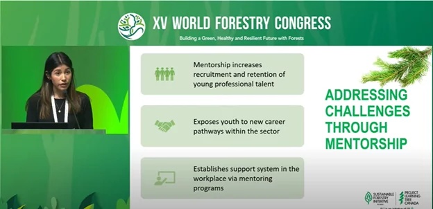 Maria Chiarella presents at “The future is now: Investing in young forestry professionals & career development.”
