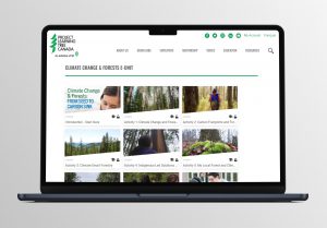 Climate Change & Forests e-unit on laptop