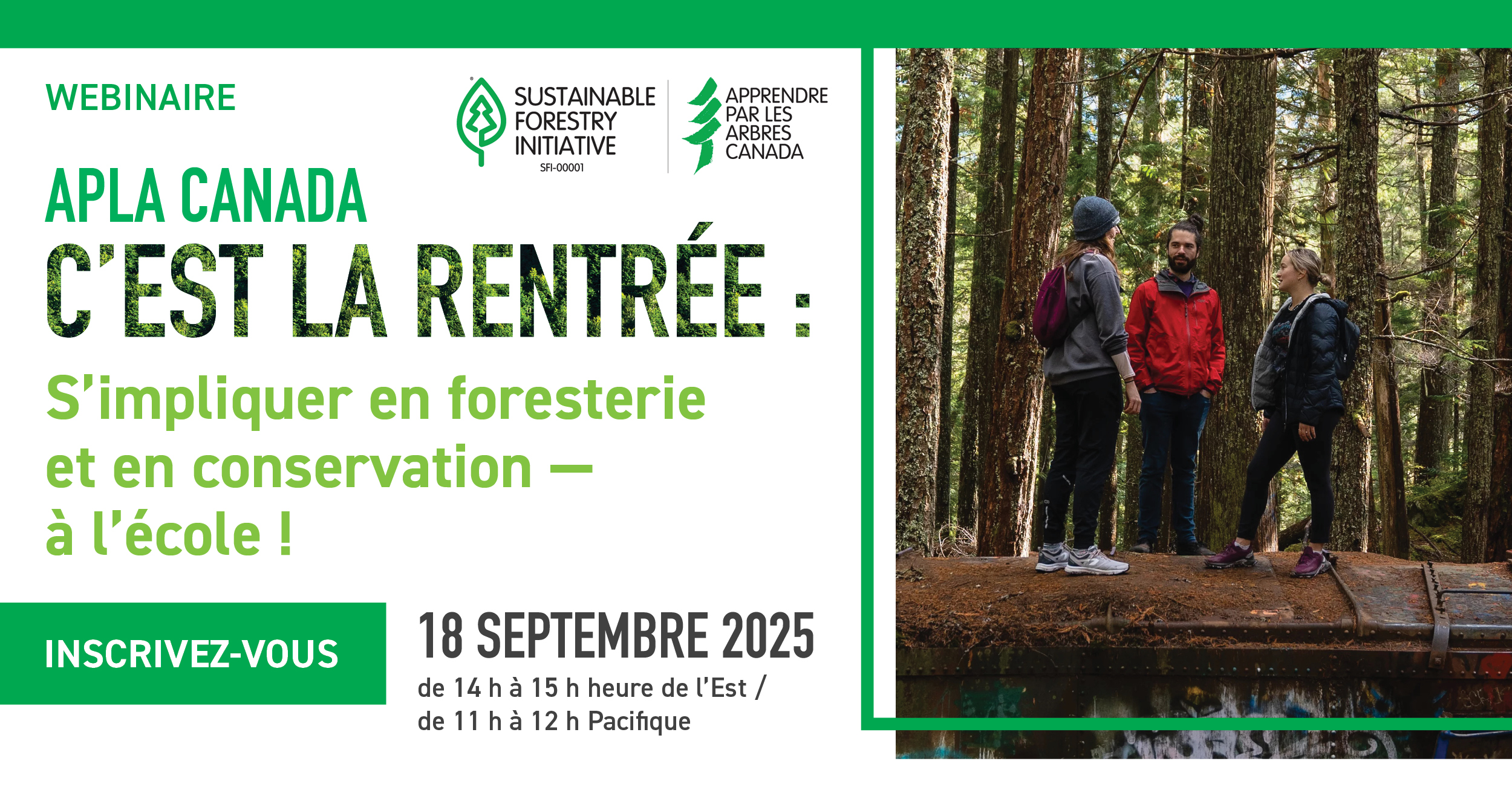 C’est la rentrée : S’impliquer en foresterie et en conservation — à l’école !