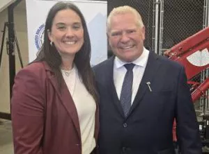 Ontario Premier Doug Ford and PLT Canada Director of Education and Forest Literacy Ellen Long.